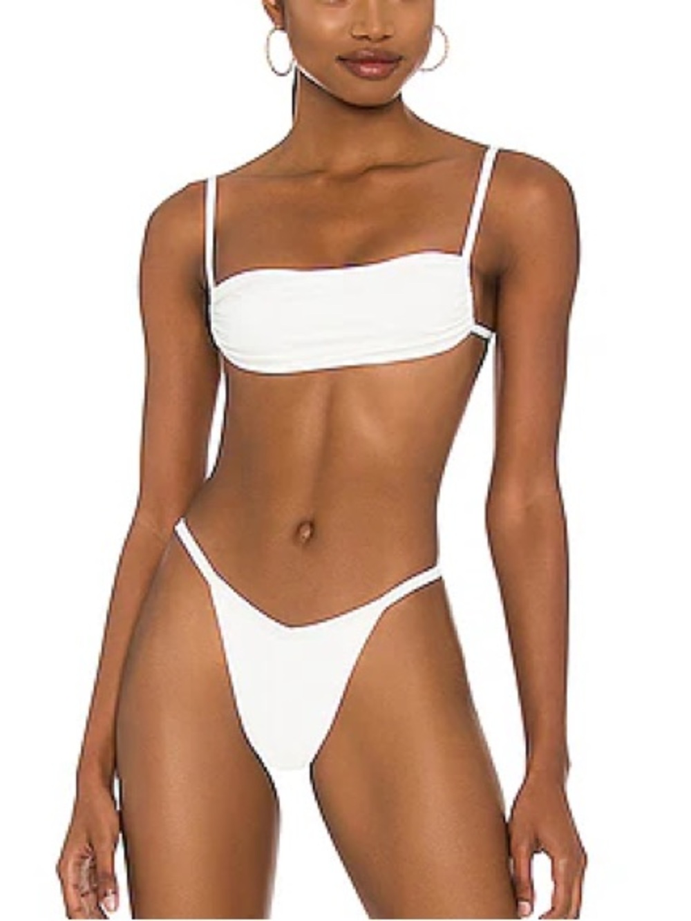 New Revolve Frankie’s Bikinis Kailyn Top in white size medium